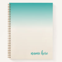 Personalisiertes Aquamarines und Beige-Notebook