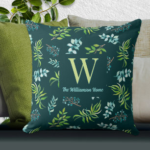 Personalisiertes Aquarell-Blumengarten-Geschenk Kissen