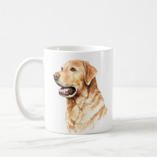 Personalisiertes Aquarellfarbenlabor Retriever Kaffeetasse