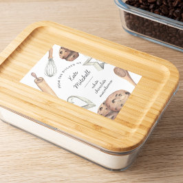 Personalisiertes Aquarellkoch Backen Lebensmitteletikett
