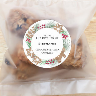 Personalisiertes Aquarellkoch Backen Runder Aufkleber