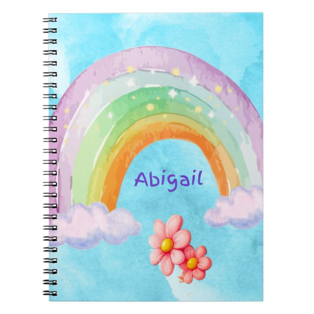 Personalisiertes Arch Rainbow Spiral-Foto-Notebook Notizblock (Vorderseite)