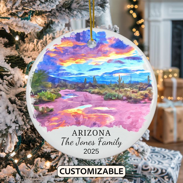 Personalisiertes Arizona Staat Weihnachten Keramik Ornament (Von Creator hochgeladen)