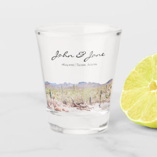 Personalisiertes Arizona-Wüstenschussglas Schnapsglas