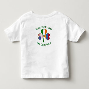 Personalisiertes Armenien Irland USA Kleeblatt Kleinkind T-shirt