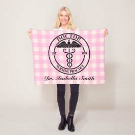 Personalisiertes Arztgeschenk für Studienabschluss Fleecedecke