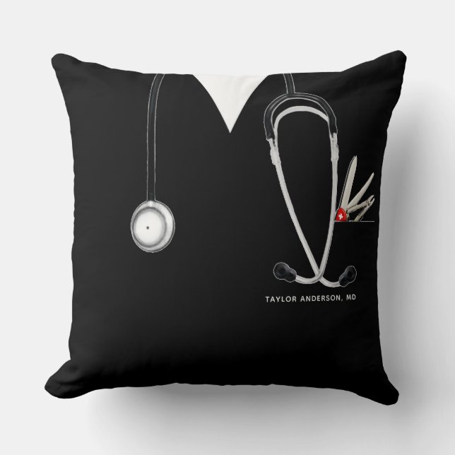 Personalisiertes Arztgeschenk Kissen (Vorderseite)