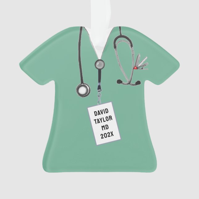 Personalisiertes Arztgeschenk Ornament (Vorderseite)