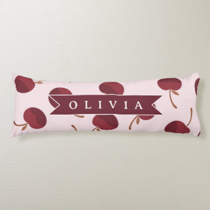 Personalisiertes Ästhetisches Kirschmuster Namensg Seitenschläferkissen