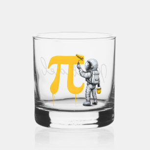Personalisiertes Astronautenbild Pi-Symbol Pi-Tag Whiskyglas