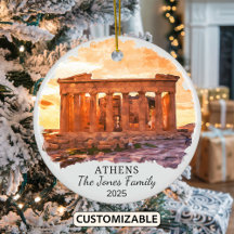 Personalisiertes Athen-Andenken, Geschenk aus Grie