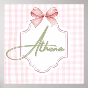 Personalisiertes Athena Baby Mädchen Kinderzimmer  Poster