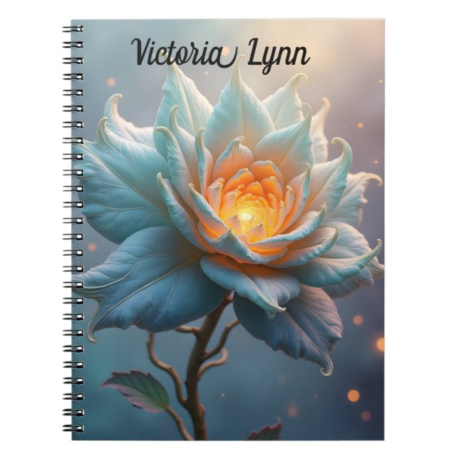 Personalisiertes ätherisches Blumennotizbuch Notizblock (Vorderseite)