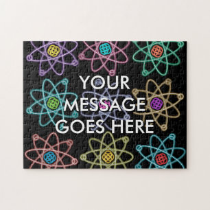 Personalisiertes Atomstrukturmuster Wissenschaft Puzzle