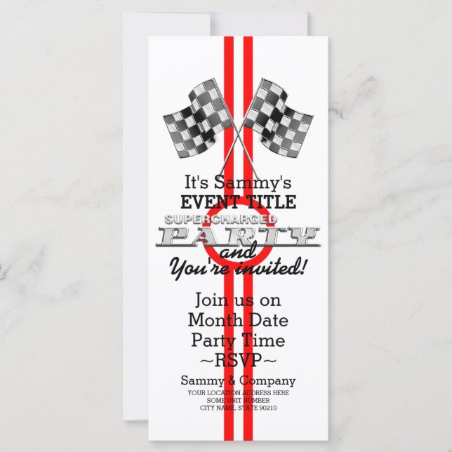 Personalisiertes aufgeladenes Party (Vorderseite)