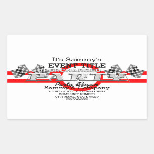 Personalisiertes aufgeladenes Party Rechteckiger Aufkleber