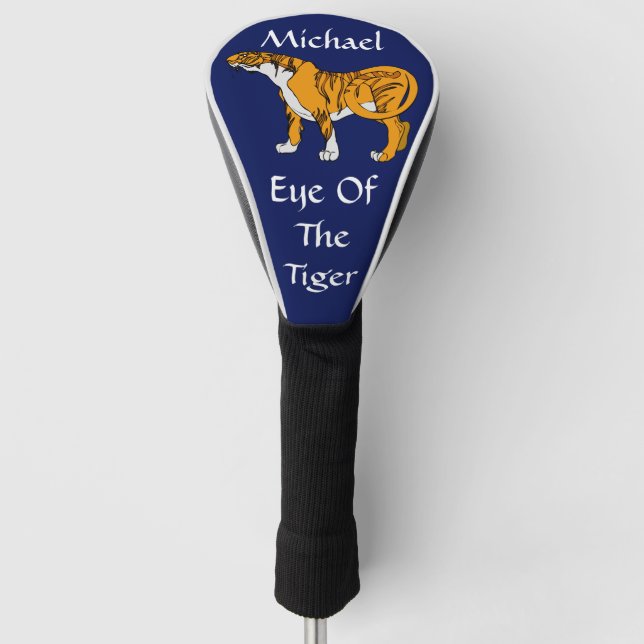Personalisiertes "Auge des Tigers " Golf Headcover (Vorderseite)