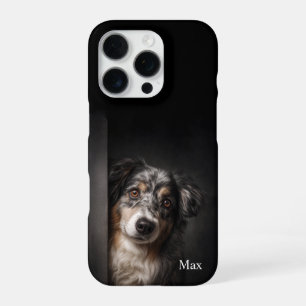 Personalisiertes Australian Shepherd-Porträt iPhon iPhone 16 Pro Hülle