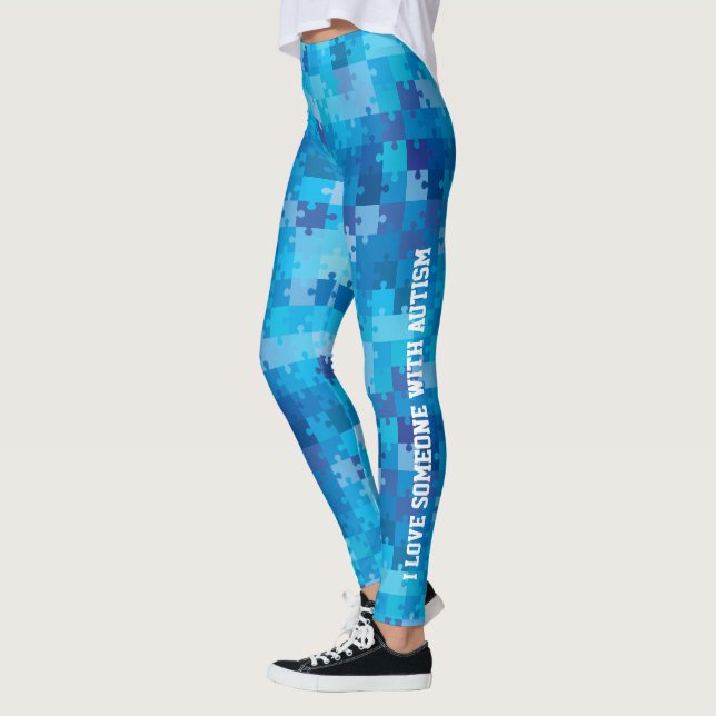 Personalisiertes Autismus-Bewusstsein Leggings (Links)