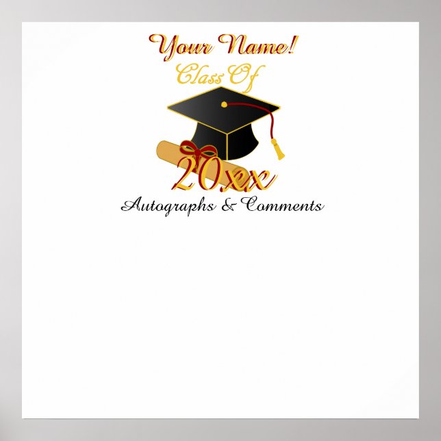 Personalisiertes Autogramm für jedes Jahr Poster (Vorne)