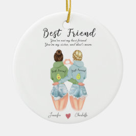 Personalisiertes Avocado-Geschenk für den besten F Keramik Ornament