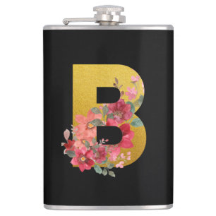 Personalisiertes "B" Monogramm-Geschenk für Mama O Flachmann