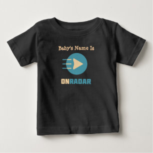 Personalisiertes Baby auf Radar T-shirt