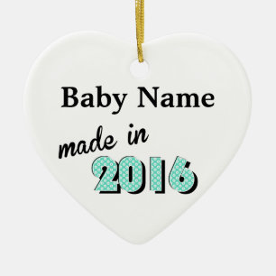 Personalisiertes Baby aus dem Jahr 2016 Keramikornament