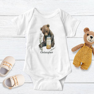 Personalisiertes Baby Bear Baby Boy Geschenk Strampler