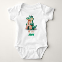 Personalisiertes Baby-Body – A steht für Alligator