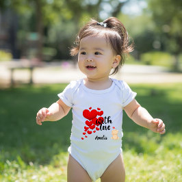 Personalisiertes Baby-Body mit Liebe Baby Strampler