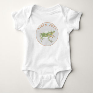 Personalisiertes Baby Boy Frog Design Strampler