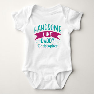 Personalisiertes Baby-Boy-Geschenk wie Daddy Baby Strampler