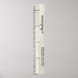 Personalisiertes Baby Boy Growth Chart aus Holz Poster
