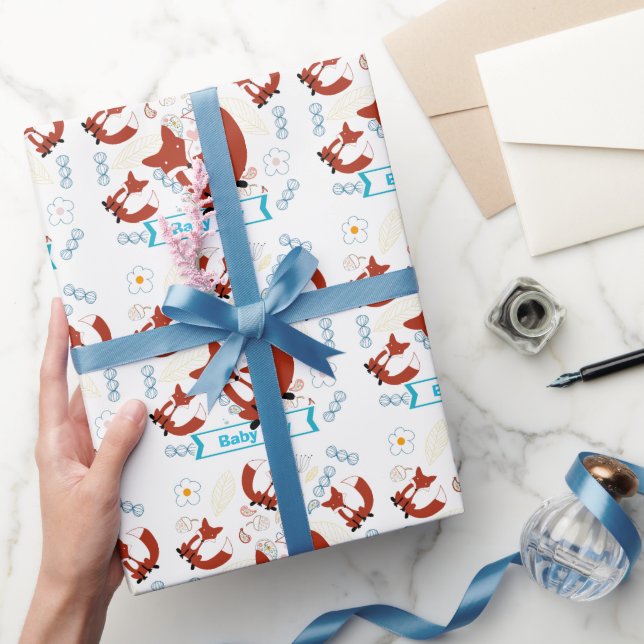 Personalisiertes Baby Boy Wrapping Paper Geschenkpapier (Schenken)