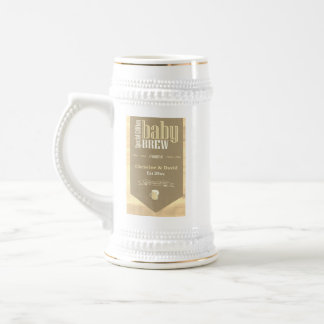 Personalisiertes Baby Brew Beer Label Sonnendusche Bierglas