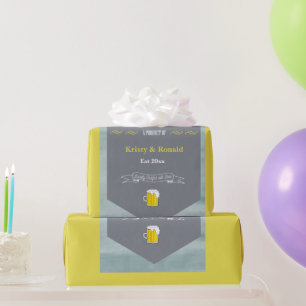 Personalisiertes Baby Brew Beer Label Sonnendusche Geschenkpapier