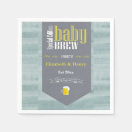 Personalisiertes Baby Brew Beer Label Sonnendusche Serviette