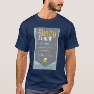 Personalisiertes Baby Brew Beer Label Sonnendusche T-Shirt
