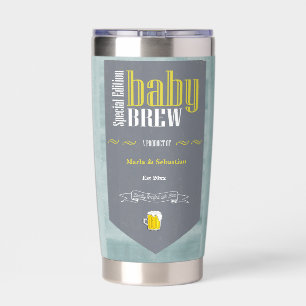 Personalisiertes Baby Brew Beer Label Sonnendusche Thermobecher