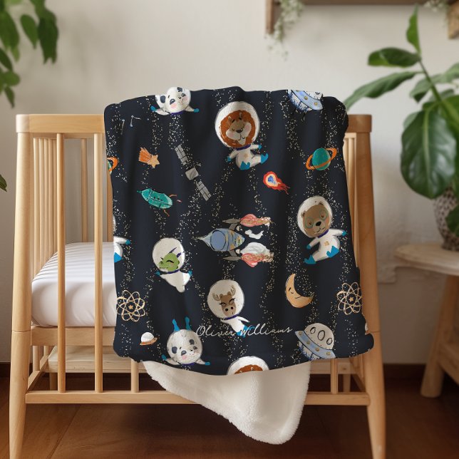 Personalisiertes Baby des Planeten-Sonnensystems Sherpadecke (Von Creator hochgeladen)