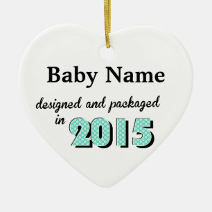 Personalisiertes Baby Designed & Packaged 2015 Keramik Ornament