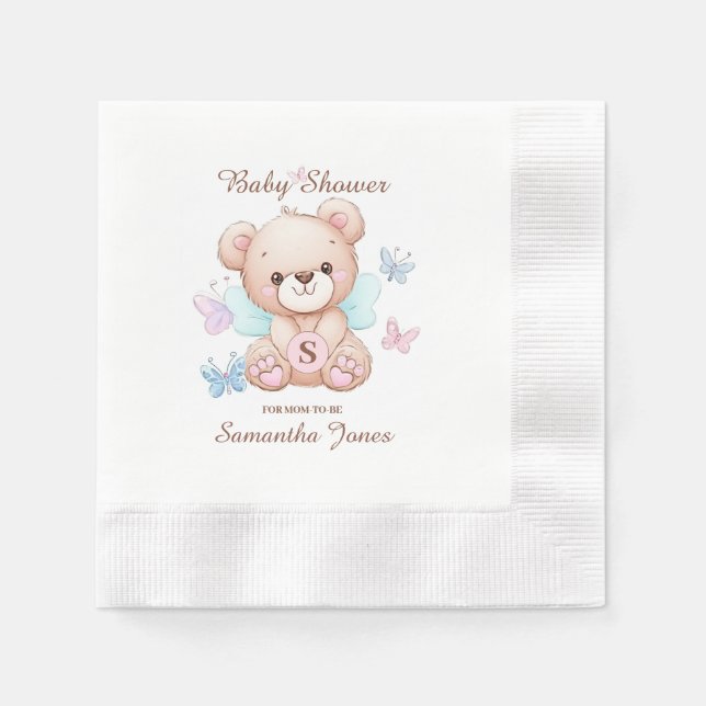 Personalisiertes Baby-Duschpapier Napkin Serviette (Vorderseite)
