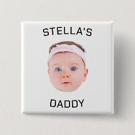 Personalisiertes Baby Face Foto Vater Geschenk Button