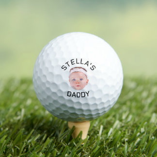 Personalisiertes Baby Face Foto Vater Geschenk Golfball