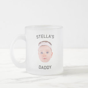 Personalisiertes Baby Face Foto Vater Geschenk Mattglastasse