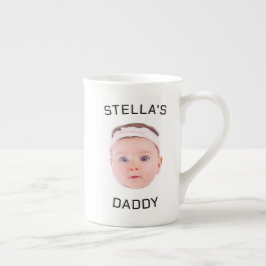 Personalisiertes Baby Face Foto Vater Geschenk Prozellantasse