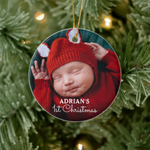 Personalisiertes Baby First Christmas Keramik Ornament