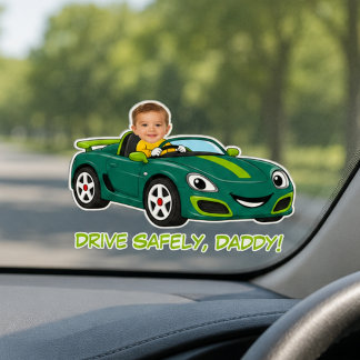 Personalisiertes Baby-Foto - Fahre sicher, Daddy, Aufkleber