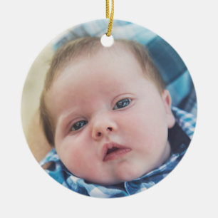 Personalisiertes Baby-Foto Keramik Ornament